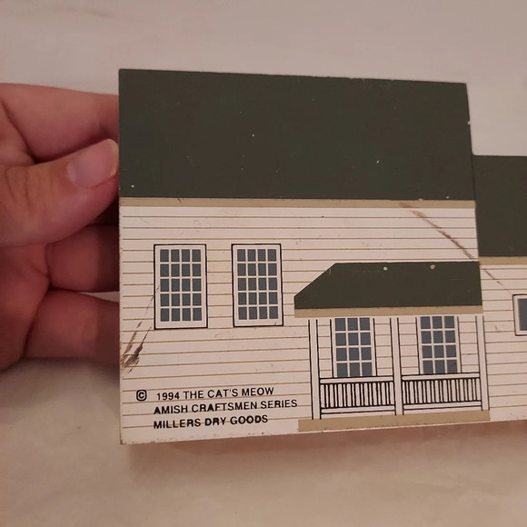 Vintage 1994 The Cat's Meow Miller Dry Goods Amish Craftsmen Series Shelf Sitter - Picture 6 of 10